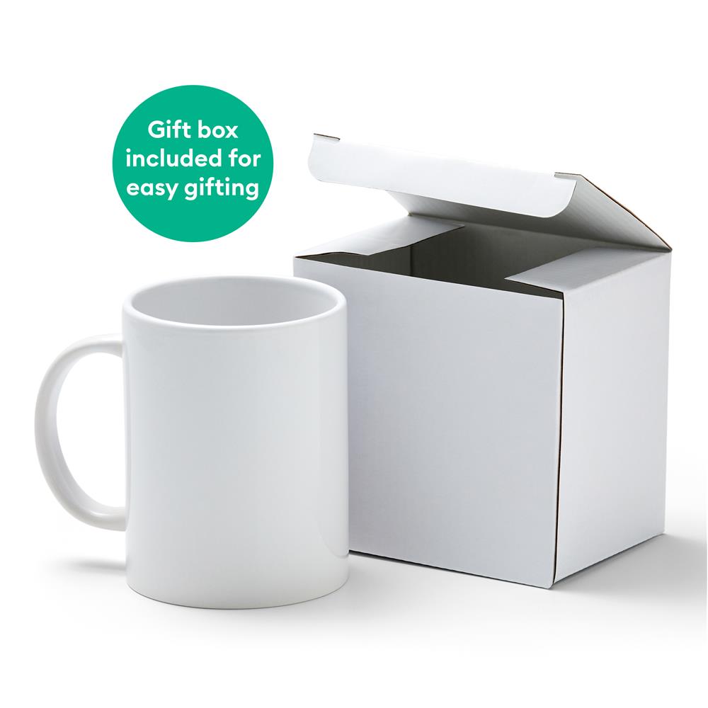 Cricut Tassen aus Keramik in Weiß Blank im 6er Set 440ml, Rohling für Mug Press