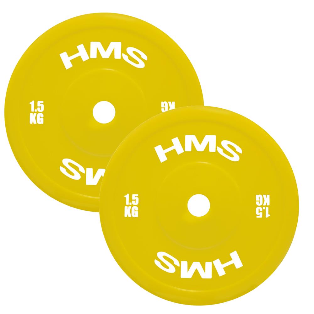 Hantelscheiben 1,5 kg Gewichtheberscheiben 50 mm, 2 Stück | HMS TPP01