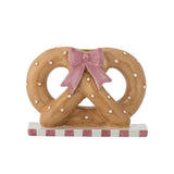 Bloomingville Pretzie Kerzenhalter Braun Keramik Brezel Weihnachtsdeko