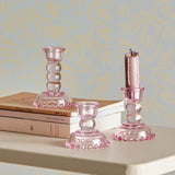 Bloomingville Delphia Kerzenhalter 3er Set Rose – Glas, dekorativ & vielseitig