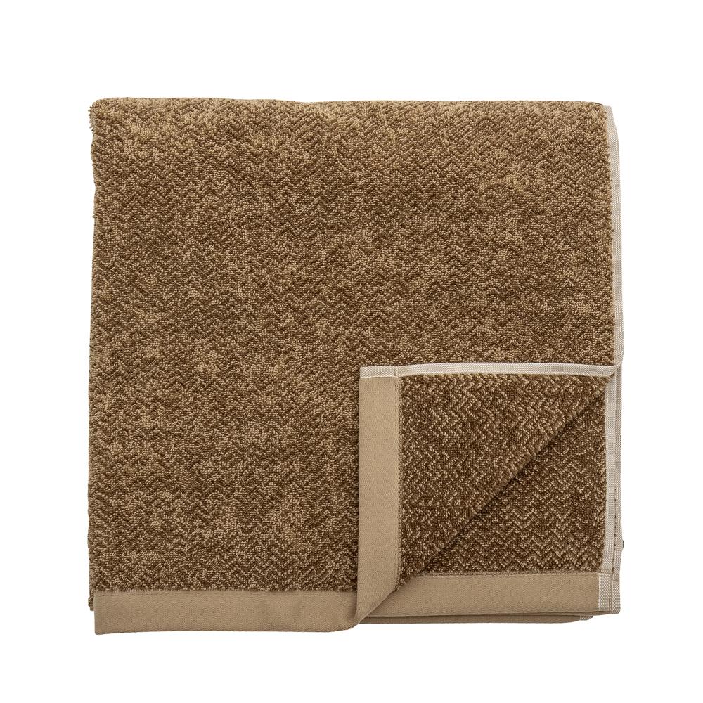 Bloomingville Kahla Handtuch, Braun, Baumwolle, 140x70 cm, dänisches Design