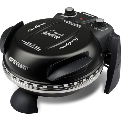 G3Ferrari elektrischer Pizzaofen Delizia 1200 W für Pizza Ø 31cm schwarz Pizzamaker mit feuerfestem Naturstein