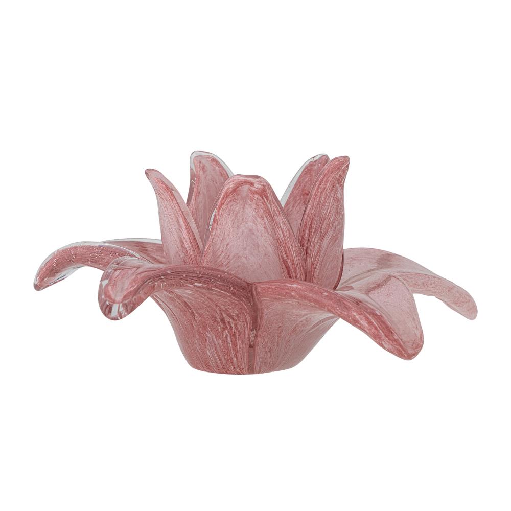 Bloomingville Wren Deko aus Glas in Rose – skulpturale Glasdeko fürs Wohnzimmer