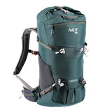 NILS CAMP Trekkingrucksack Kjolen 40L in Grün - Outdoor Rucksack mit Belüftung & Regenhülle