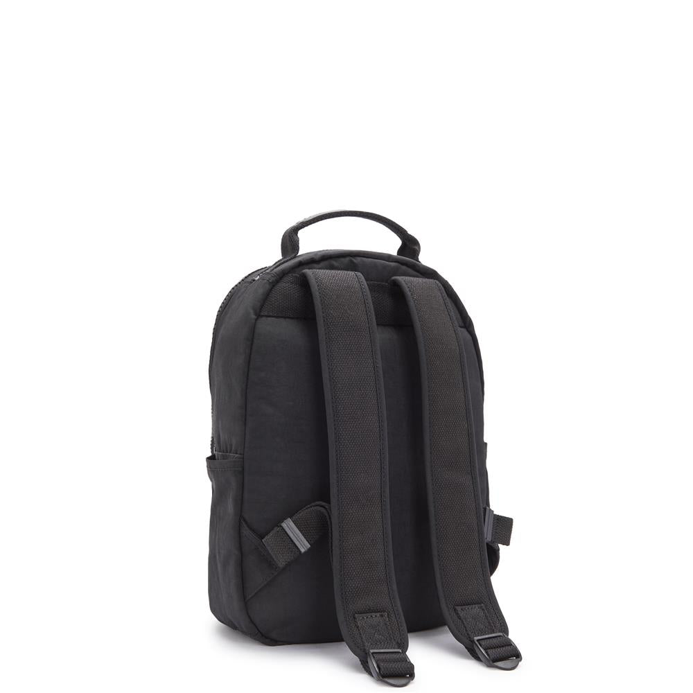Kipling SEOUL S, Kleiner Rucksack, Black Noir (schwarz), 14L, mit 11-Zoll-Tabletfach