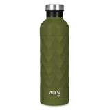 NILS CAMP Trinkflasche 750 ml Edelstahl Grün auslaufsicher isoliert BPA-frei