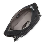 Kipling GABBIE S, Kleine Umhängetasche, Black Noir (schwarz), Schultertasche mit vielen Fächern