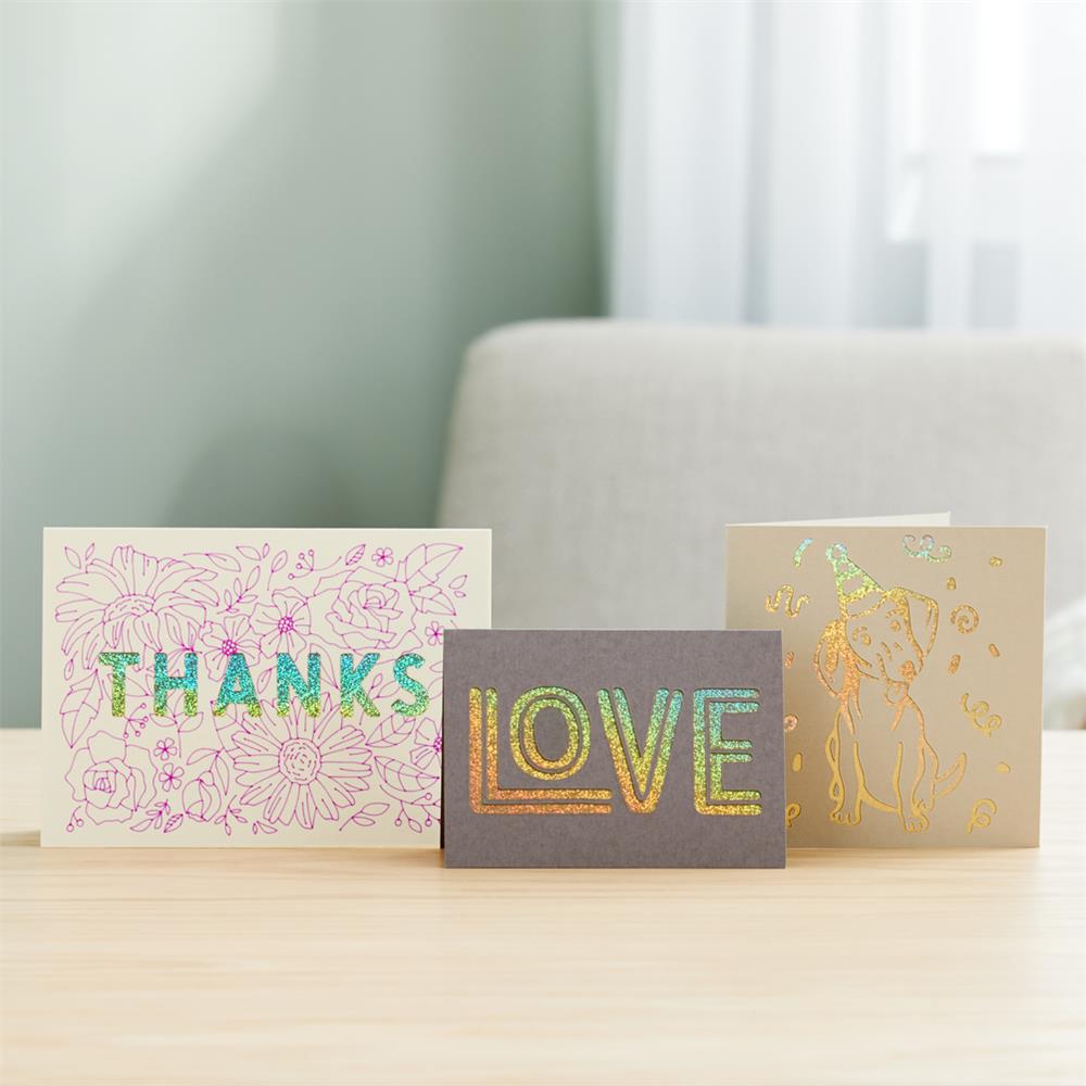 Cricut Cutaway Cards Pastell S40 Klebekarten mit Hintergrundblätter 14 Stück