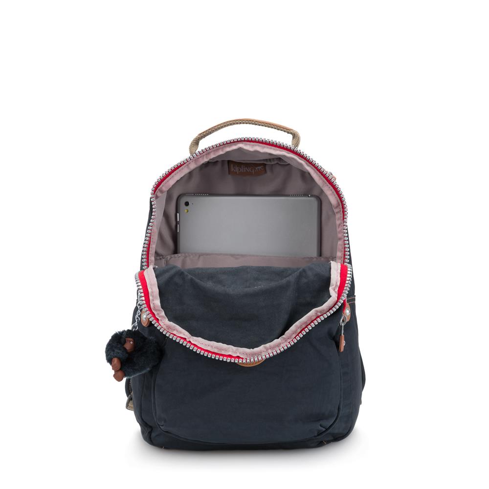 Kipling SEOUL, großer Rucksack, True Navy Combo (blau), Laptoprucksack 15 Zoll mit viel Stauraum