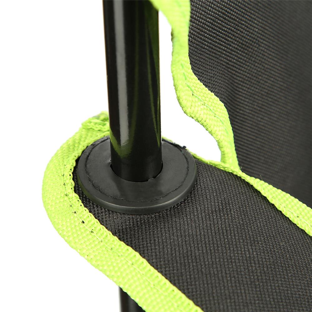 NILS CAMP Campingstuhl Schwarz-Limettengrün - klappbarer Klappstuhl mit Becherhalter für Camping & Garten