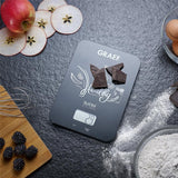 GRAEF Digitale Küchenwaage KS202 in Schwarz, mit Tara, Zuwiegefunktion und Display | B-Ware