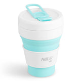 NILS CAMP faltbare Trinkflasche 475 ml Silikon minzgrün für Camping Outdoor Reisen