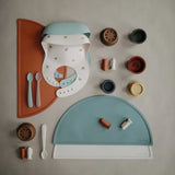 Mushie Silikon-Platzdeckchen, Cambridge Blue, Tischset, BPA-frei