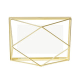 Umbra Prisma Geometrischer Bilderrahmen 10x15 cm Messing Moderner stylischer Fotorahmen zum Aufhängen oder Aufstellen