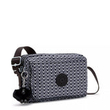 Kipling ABANU M, Mittelgroße Umhängetasche, Signature Print (blau), 4L, Schultertasche