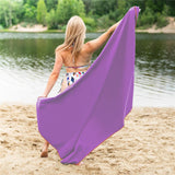 NILS Mikrofaserhandtuch 180x100 cm in Violett - schnelltrocknendes Handtuch für Camping, Strand & Sport