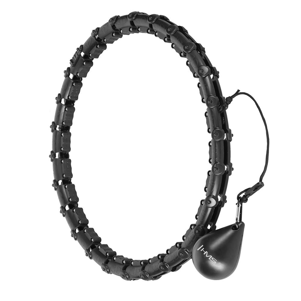 Hula Hoop Reifen Plus Size mit Gewicht und Massagefunktion Schwarz | HMS HHW11