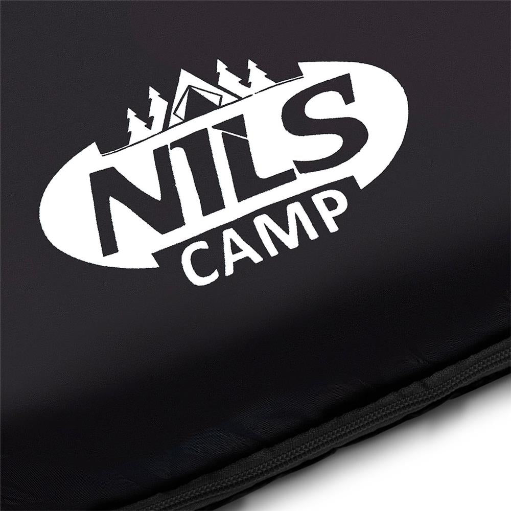 NILS CAMP Schlafsack Schwarz-Blau - leichter Sommerschlafsack für Camping, Trekking & Outdoor