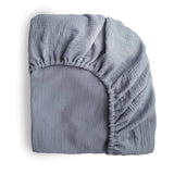Mushie Musselin-Kinderbettlaken, Tradewinds, 120x60cm Spannbettlaken
