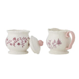 Bloomingville Wonderland Milchkännchen & Zuckerdose Rosa Steingut 2er Set