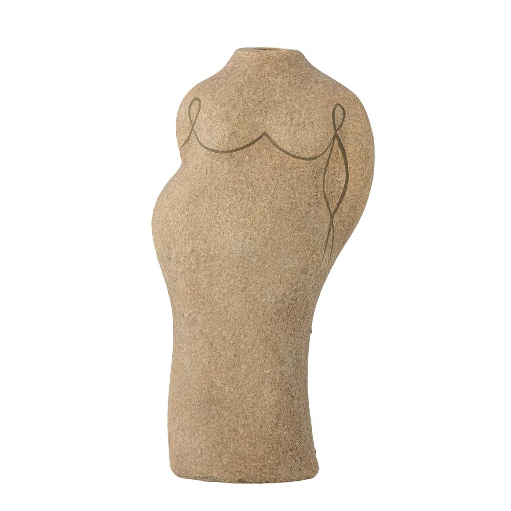 Bloomingville Lulu Deko‑Vase braun aus Terrakotta – skulpturale Vase für Wohnzimmer & Tischdeko