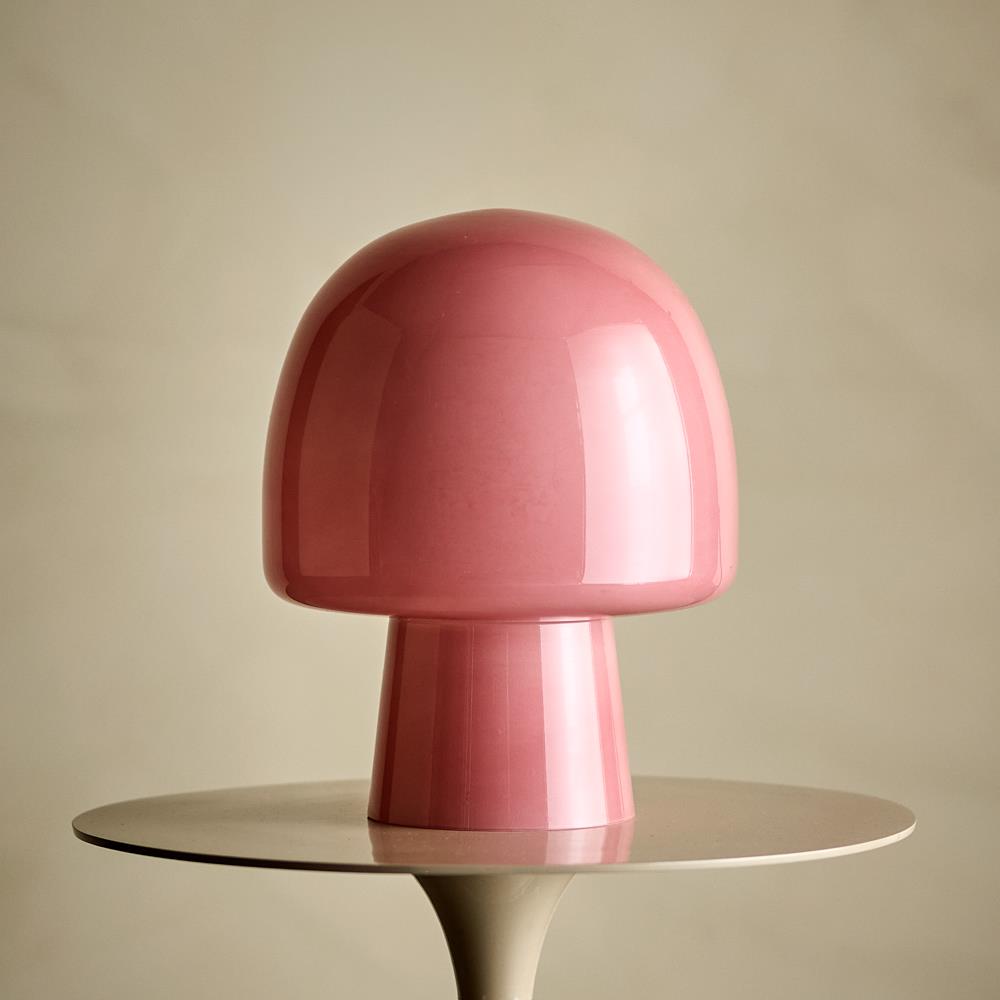 Bloomingville Paddy Tischlampe Rosa Glas 26,5 cm