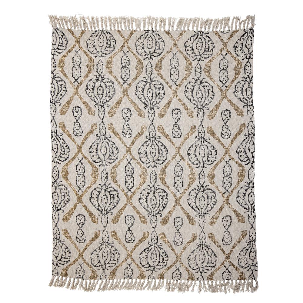 Bloomingville Tagesdecke natur Baumwolle 160x130 cm Kuscheldecke Decke Wohndecke