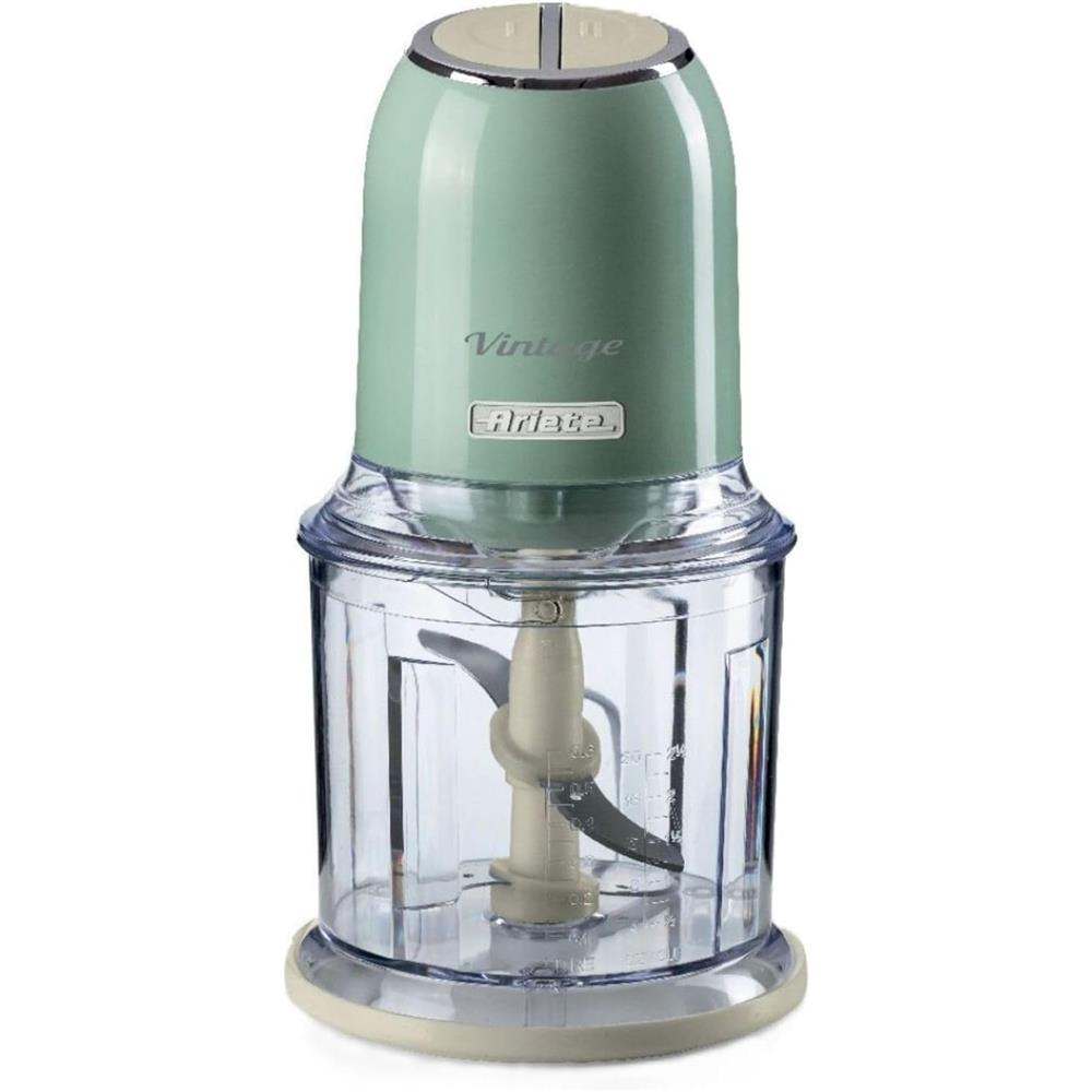 Ariete Vintage Zerkleinerer, Grün, Elektrischer Multizerkleinerer, 600ml, Retro Ice-Crusher
