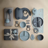 Mushie Snackbecher, Powder Blue, aus Silikon, BPA-frei