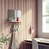 Umbra Estique Wandspiegel mit Ablage und 6 Haken, Accessoire Organizer für den Eingang, in Weiß