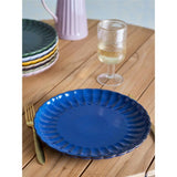 Bloomingville Latina Teller, Dunkelblau, 27 cm, Steingut, Speiseteller, dänisches Design
