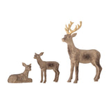 Bloomingville Tuan Hirschfiguren, Braun, Polyresin 3er Set Weihnachtsdeko