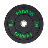 Hantelscheibe 10 kg Gummiert 50 mm Bumper Plate | HMS HTBR10