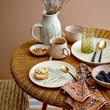 Bloomingville Bea Teller Natur Steingut 27,5cm 4er Set