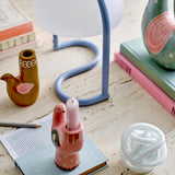 Bloomingville Trudy Kerzenhalter, Vogel, in Braun, aus Steingut, Kerzenständer, im dänischen Design
