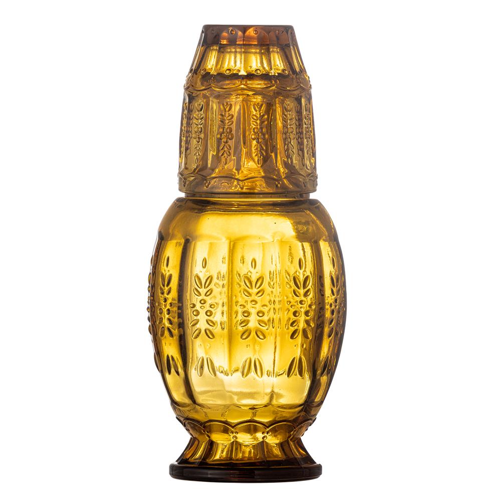 Bloomingville Theon Dekanter & Glas bernstein Glas 2er Set 1100 ml