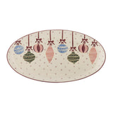 Bloomingville Ornamentia Servierplatte Bunt Steingut Weihnachtsplatte 32 cm