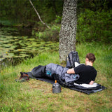 NILS CAMP Ultra Light Schlafsack Schwarz-Blau - leichter Sommerschlafsack für Camping & Trekking
