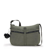 Kipling IZELLAH, mittelgroße Schultertasche, Green Moss (grün), Umhängetasche mit viel Stauraum