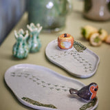 Bloomingville Bleak Servierplatten-Set Grau Steingut 2-teilig