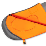 NILS CAMP Schlafsack Größe L Grau-Orange - Mumienschlafsack für Outdoor, Trekking & Camping