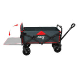 NILS CAMP Bollerwagen faltbar 160L in Anthrazit - Campingwagen für Strand & Garten