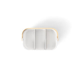 Umbra Bellwood Vorratsschrank Organizer mit 3 Fächern, mittlerer Aufbewahrungsbehälter in Weiß/Natur
