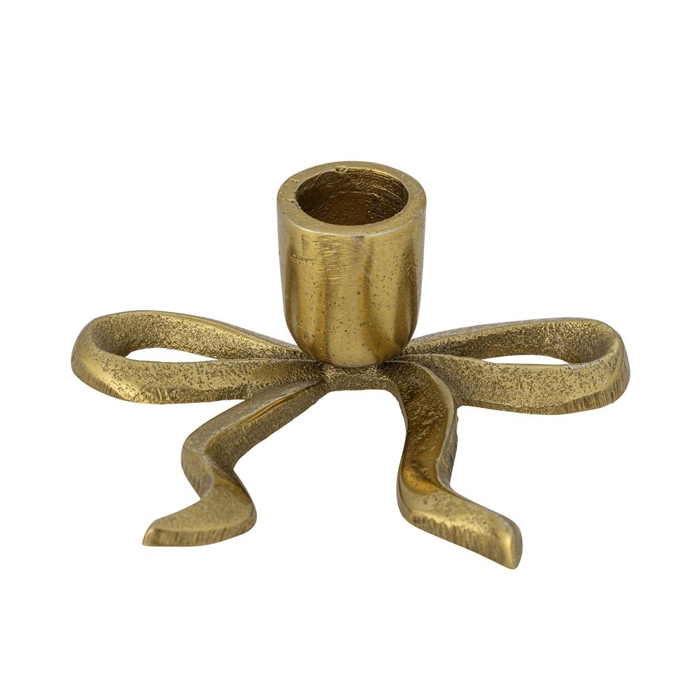 Bloomingville Nanda Kerzenhalter Gold Aluminium Schleife Weihnachtsdeko
