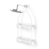 Umbra Flex Duschablage, Duschregal ohne Bohren, Duschcaddy, Duschdiener, in Weiß