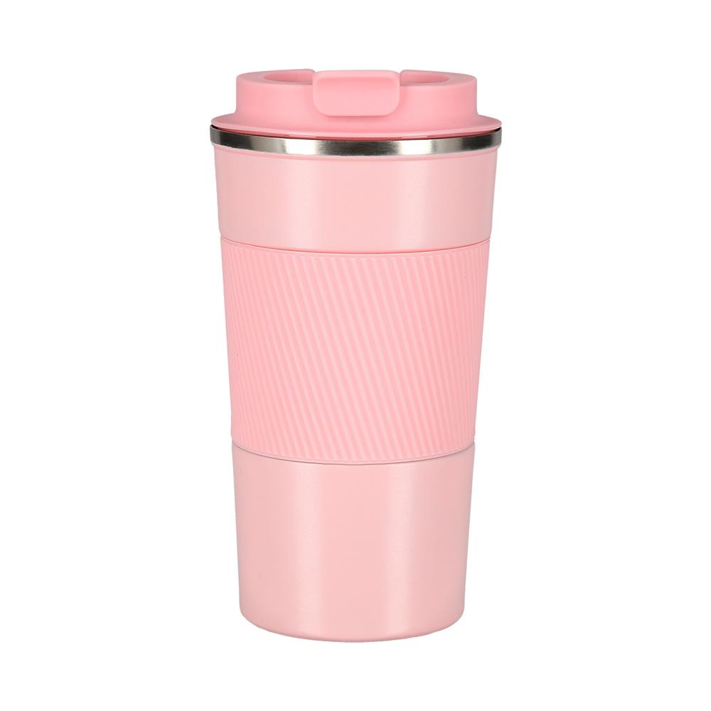 NILS Thermobecher 510 ml Edelstahl rosa rutschfest Coffee-to-go-Becher für Camping Reisen Alltag