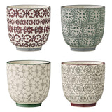 Bloomingville Karine Becher, 4er Set, Bunt, 150ml, Steingut, dänisches Design