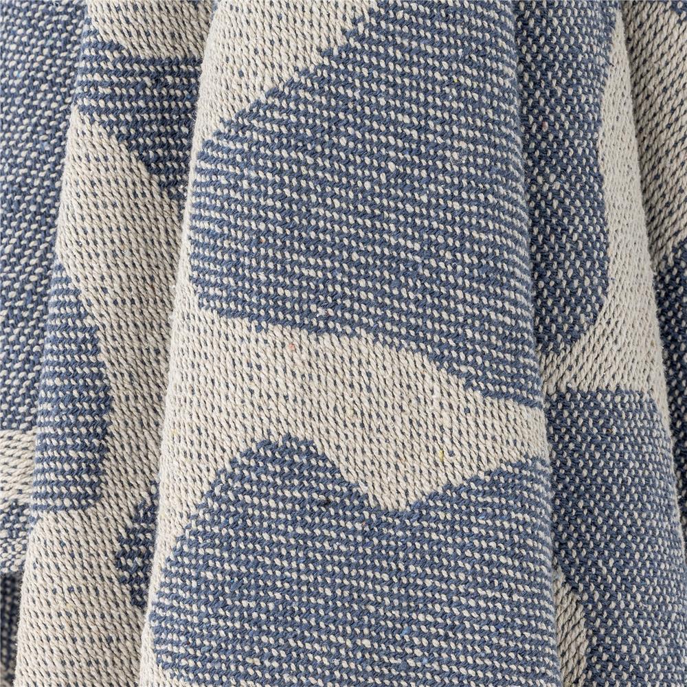 Bloomingville Salobre Decke Blau Baumwolle Wohndecke 160x130cm