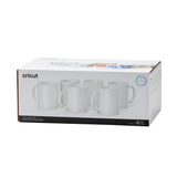 Cricut Tassen aus Keramik in Weiß Blank im 6er Set 350ml, Rohling für Mug Press