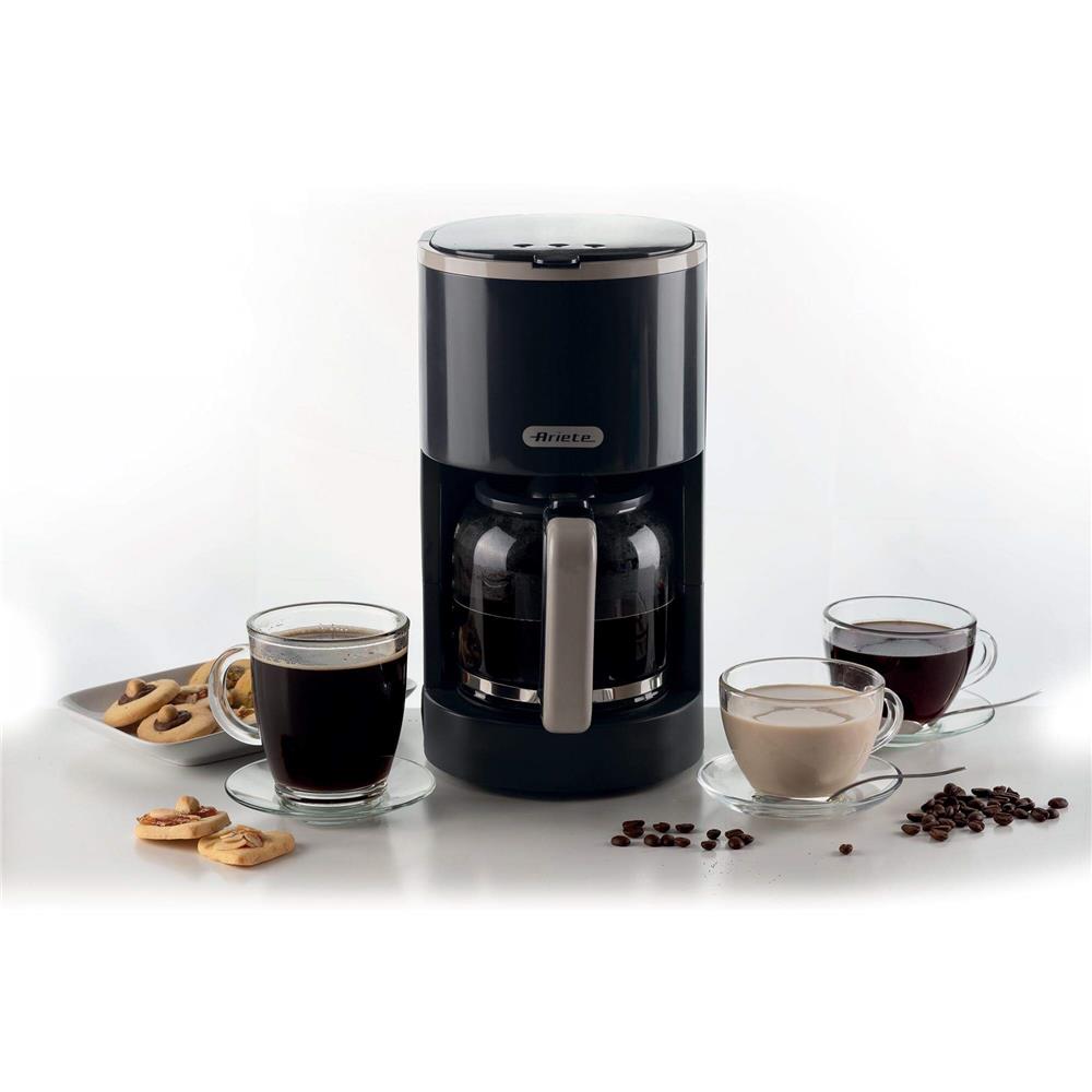 Ariete Breakfast Filterkaffeemaschine, Dunkelgrau, 12 Tassen Kaffeemaschine, Klassisches Design